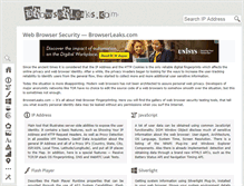 Tablet Screenshot of browserleaks.com